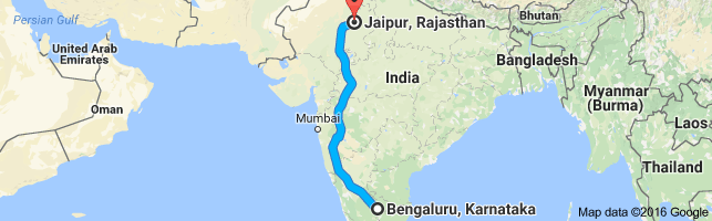 Bangalore to Khatu Shyam Ji